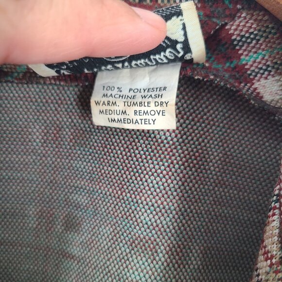 Fire‎ Islander Vintage Retro Womans Plaid Blazer Jacket Made in USA Size 15/16 - Picture 4 of 6